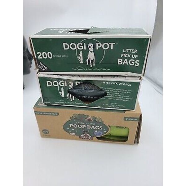 Pogi’s Poop Bags - 500 Dog Poop Bags + 400 dogipot bags all for one great price!