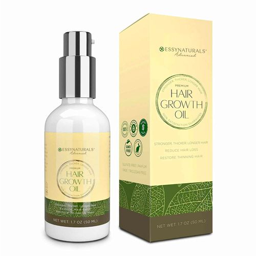 EssyNaturals Natural Hair Growth Oil with Caffeine and Biotin 1.7 oz