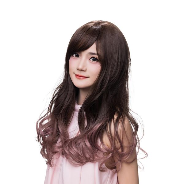 SUN9 Wig, Natural Straight Front, Straight Lace Cosplay, Wig, Cross-Dressing, Women's, Small Face, Heat Resistant, Full Wig, Full Wig, Long, Lolita, Cut, Layer, Gift Box, Net Stand, Dedicated Brush,