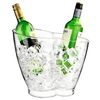 Double Bottle Drinks Pail - Plastic Wine and Champagne Cooler for 2 Bottles