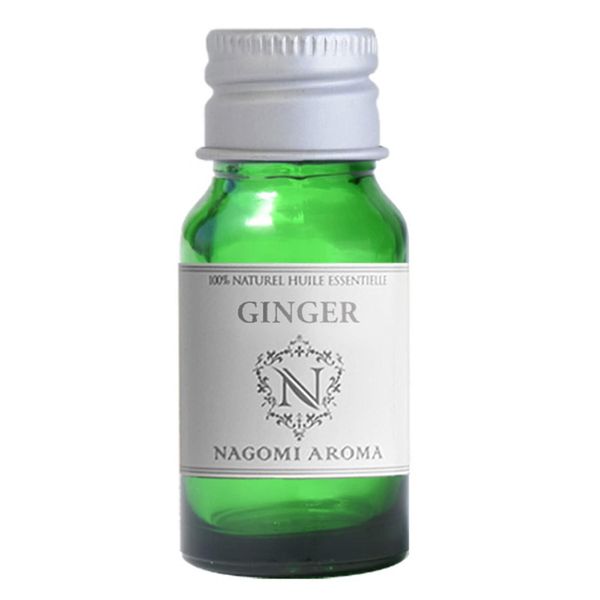 Zingiber officinale Organic Ginger, 0.2 fl oz (5 ml), Essential Oil, Aroma, Essential Oil, Natural Ginger, NAGOMI AROMA AEAJ Certified Essential Oil