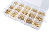 HALJIA 330PCS M2 - M5 Knurled Brass Thread Insert Nut, M2 M3 M4 M5 Brass Cylinder Knurled Threaded Round Insert Embedded Nuts Threaded Knurled Brass Threaded Insert Embedment Nuts for 3D Printing