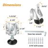 POWERTEC 71136-P2 Heavy Duty Leveler Legs w/ Lock Nuts, 8 PK