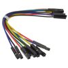 kenable Jumper Cables Female to Female Colour Coded 15cm [10 Pack]