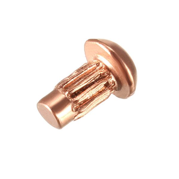 sourcing map 100 Pieces 1/8" x 5/64" Copper Round Head Copper Fixed Rivets Fasteners