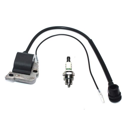 Ignition Coil With Spark Plug BM6A for Jonsered 670 Champ 630 625 625 ii 2051 2054 2055 2077 2083 2094 2095 Parts# 503639801 501485402 501839808 587329601 503620203