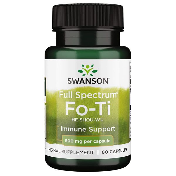 Swanson Fo-Ti 500 Milligrams 60 Capsules