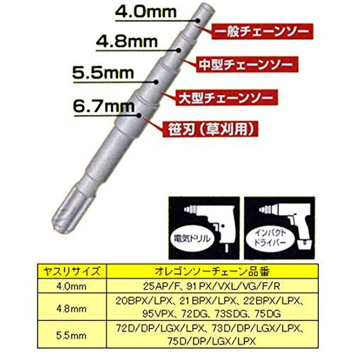 Dragons Treasure Round This 1 Piece Blade Sharpener Bit (Chain Saw 笹 Blade) For No. 1031 – 8