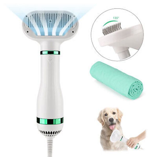 Pet Dog Cat Hair Dryer Blower Slicker Brush Grooming 304 Brush Safe Fast Drying