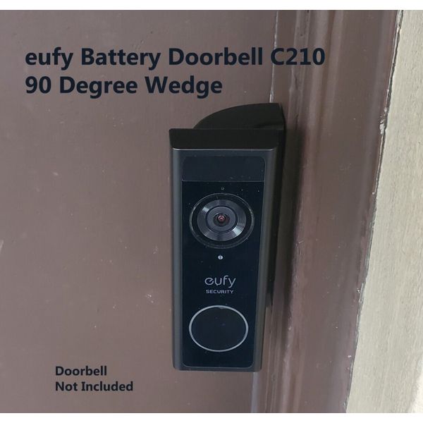 eufy Battery Video Doorbell C210 Wedge Bracket 90 Degree Angle Mount 3D Printed