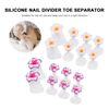HEALLILY 2 Set Toe Separator Nail Polish Toe Spacers Silicone Flower Shape Individual Fingers Nail Stretchers Polish Guards Pedicure Tool