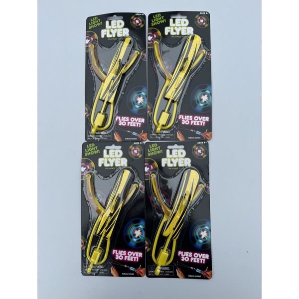 LED Flying Toy Battery Included Flies Over 30 Ft YELLOW 4 PK