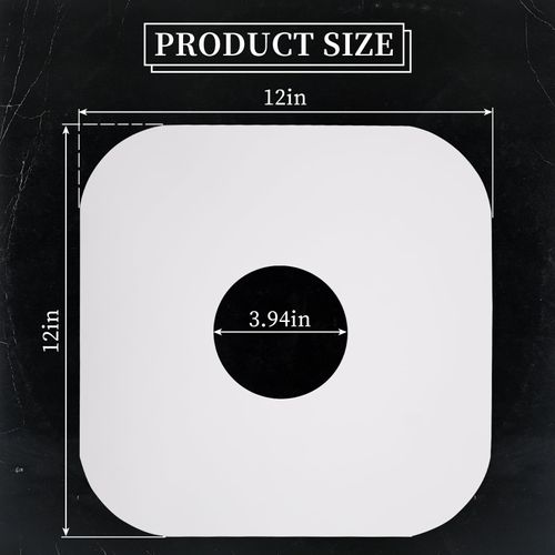 sdroceRyaM 12 Inches Vinyl Record Inner Paper Sleeves - Round Corners Anti-Static White Kraft Paper Protection Covers for 12'' 33 RPM LP Record Vinyl - 10 Pack