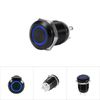 EVGATSAUTO LED Push Button,Car 12mm LED Light Momentary Push Button Switch Toggle Black Case 2A Red, green, blue, white (optional)(Blue)