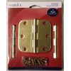 3 Pack Warwick 3 1/2" Door Hinges 5/8" Radius Corner Polished Brass DA3012PB