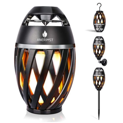 ANERIMST Gifts for Dad from Daughter Son, Father's Day Birthday Dad Gifts, Outdoor Bluetooth Speaker Waterproof Wireless with Torch LED Light, Dad Gifts from Daughter for Christmas Birthday (Black)