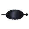 Gravity Threads Oval Hair Pin with Edge Weaving - Navy