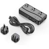 BESTEK Universal Travel Adapter 220V to 110V Voltage Converter with 6A 4-Port USB Charging and UK/AU/US/EU Worldwide Plug Adapter (Black)