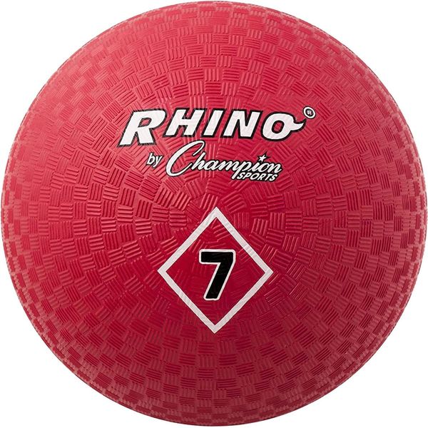 Champion Sports Playground Ball, 7", Red