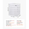 Happybuy Scrapbook Paper Storage, 6 Pack Stackable Plastic Boxes, Clear Multi-Purpose Document Case with Rounded Corners & Double Latches, for Office & Craft Supplies