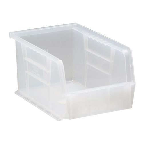 Hudson Exchange 9-1/2" x 6" x 5" Plastic Stackable Storage Bin and Hanging Container (Clear, 1 Pack)
