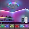 15'' Ceiling Fan w/ Lighting RGB LED Light Adjustable Wind Speed Remote Control