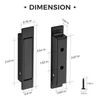 JOY DECOR Pocket Door Pull Handle, Edge Pull, Matte Black Flush Mount for Sliding Doors (2 Pack)