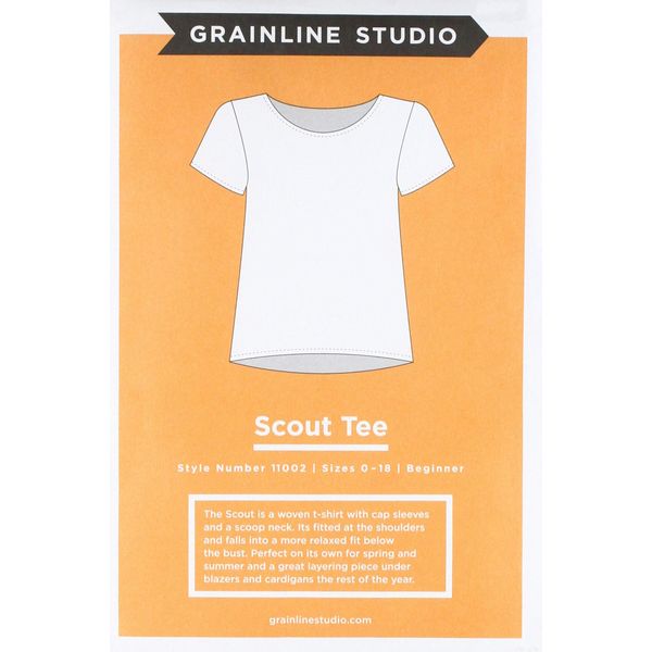 Grainline Studio Scout Tee Ptrn, Cotton Viscose