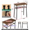 48*24cm Rectangle Stylish Side Table with Shelves, Compact Size Perfect for Sofa or Bedside ♪ Walnut
