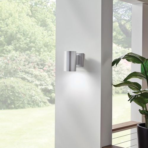 Kichler Cylinders 7" Outdoor Wall Sconce in a Black, 1-Light Exterior Wall Light, Cylinder Fixture, (7" H x 5" W), 9234BK