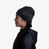 Buff Unisex - Erwachsene Reflektierend DryFlx® Mütze, Solid Black, Einheitsgröße EU