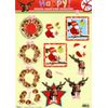 Modern Christmas Designs Die Cut 3D Decoupage Sheet - NO Cutting