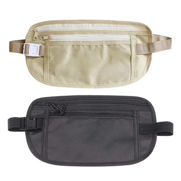 2 Pieces Bum Bags Fanny Pack Money Belts for Travel Hidden Men Women, Waterproof Waist Bag for Sport Running Hiking Cycling, Anti Theft Bags Lightweight Waist Packs for Passport Cash