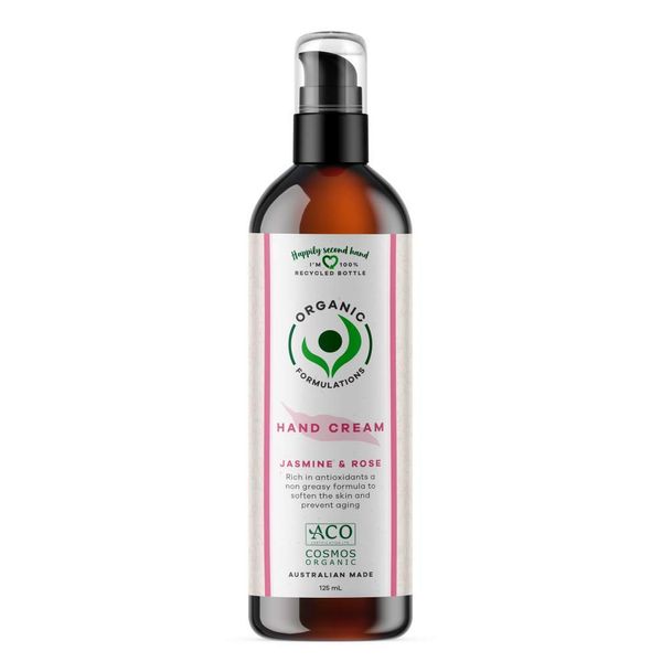 Organic Formulations Jasmine & Rose Hand Cream 125mL