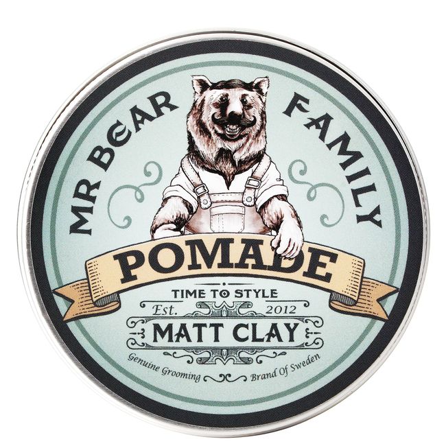 Matte Hair Pomade for Men – Medium Hold Water Based Mens Hair Styling Pomade Contains Volumising Kaolin Clay + Bentonite Clay – Non Greasy Texturising Matt Pomade for Effective Frizz Control 100ml