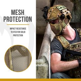 OneTigris 6 Foldable Half Face Mesh Mask Military Style