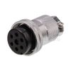 10101510167 Circular Cable Connector 7 Pin Female Silver Locking Ring