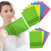 12 Pieces Korean Body Scrub Exfoliating Cloth Italy Towel Korean Style Exfoliating Mitt Korean Style Scrubbing Cloth Bath Body Exfoliating Scrub Towel(Yellow, Green, Blue, Pink, Large)