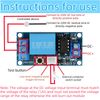 MTDELE 2Pcs 12V Latching Relay Module Single Bistable Push to Start and Stop