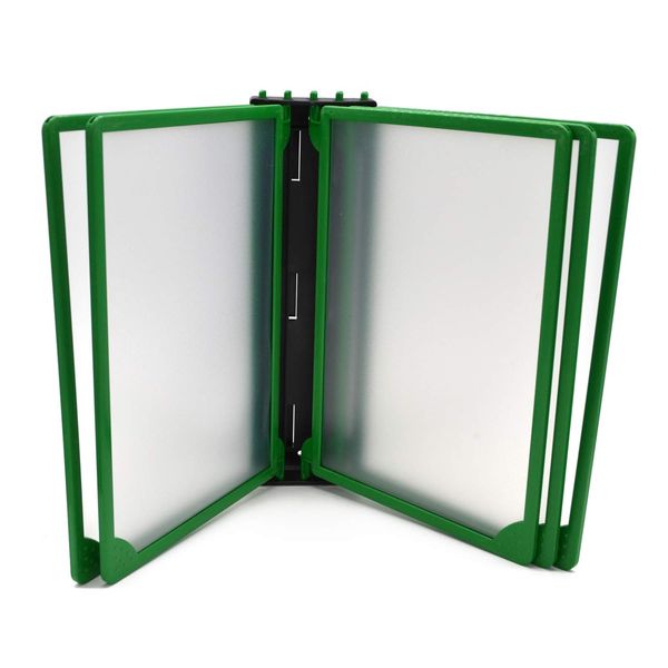Display Board System A4 Cash Stand Wall Mounted 5 Frames Colours Green