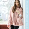 Hello Mello The Coziest Blanket Wrap Plush Poncho - Pink