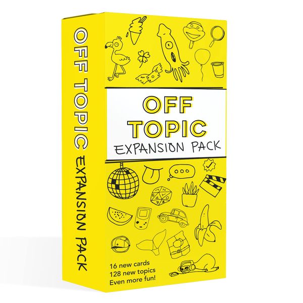 OFF TOPIC Adult Party Game Expansion Pack - 128 New Topics for The Fun Board and Card Game for Group Game Night