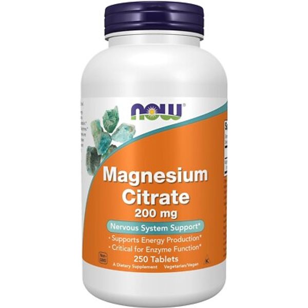 Now Foods Magnesium Citrate 200mg (250 Tablets)