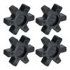 uxcell 4pcs L099 / L100 Jaw Coupling Insert Flexible Solid Type NBR Rubber Jaw Coupling Center Insert for L Jaw Coupling L Jaw Coupling Set Black