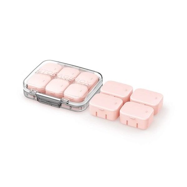 WOWHOUSE Pill Case, Medicine Case, Small Item Case, Medicine Management, Portable, 10 Small Boxes, Free Combination (Pink)