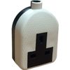 White High Impact Extension Single Socket / Heavy Duty Electrical 1 Gang