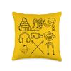 Coquette Winter Ski Goggles Boots Gloves Hat Scarf Throw Pillow