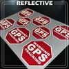 8 PACK REFLECTIVE GPS Tracking Laminated Stickers Theft Deterrent FREE SHIPPING