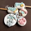 Puppy paw and bones silicone mold, 4 cavities