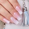 Carehabi Nail Tips, 500 Pieces False Nail Acrylic Artificial Nail Tips with Storage Case for Nail Salons and DIY Nail Art at Home 10 Sizes